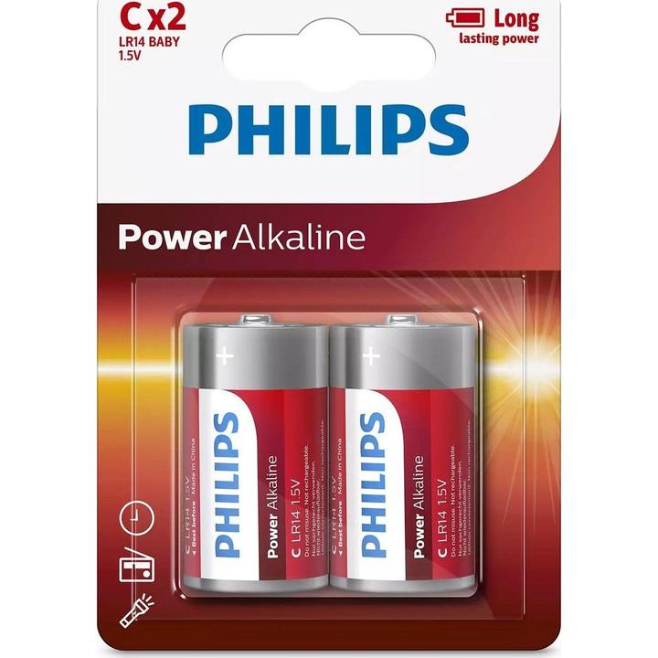 Actual product image Philips Power Alkaline (2 pcs., C)