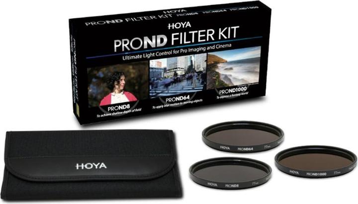 Image du produit Hoya PRO ND Filter Kit 8/64/1000 Filterset (62 mm, Filtre gris neutre, 62 mm)