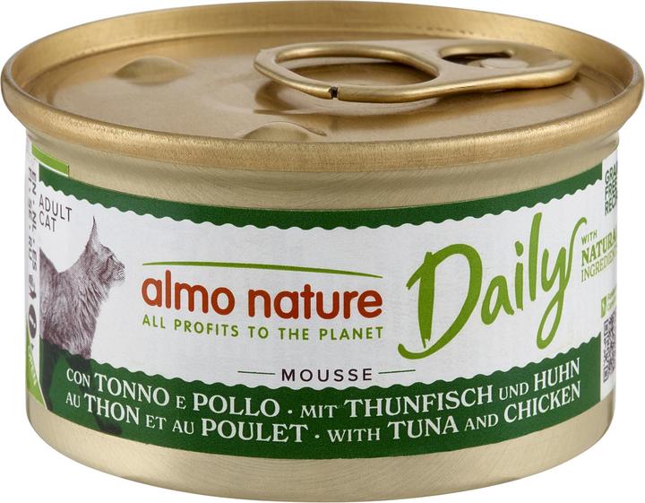 Almo Nature Daily Adult Mousse mit Thunfisch & Huhn (Adult, 1 Stk., 85 g)