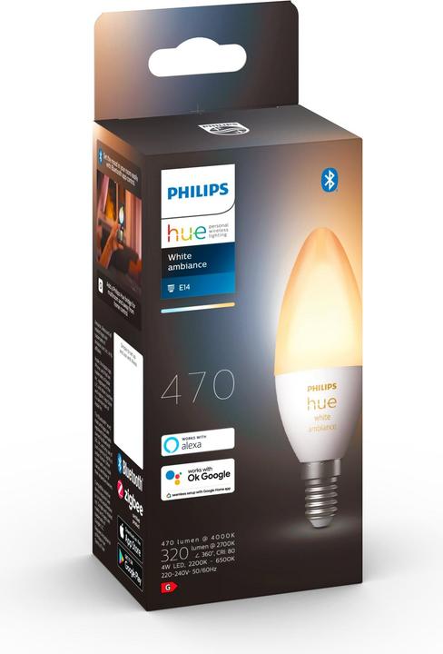 Actual product image Philips Hue White Ambiance BT (E14, 5.20 W, 470 lm, 1 x, G)
