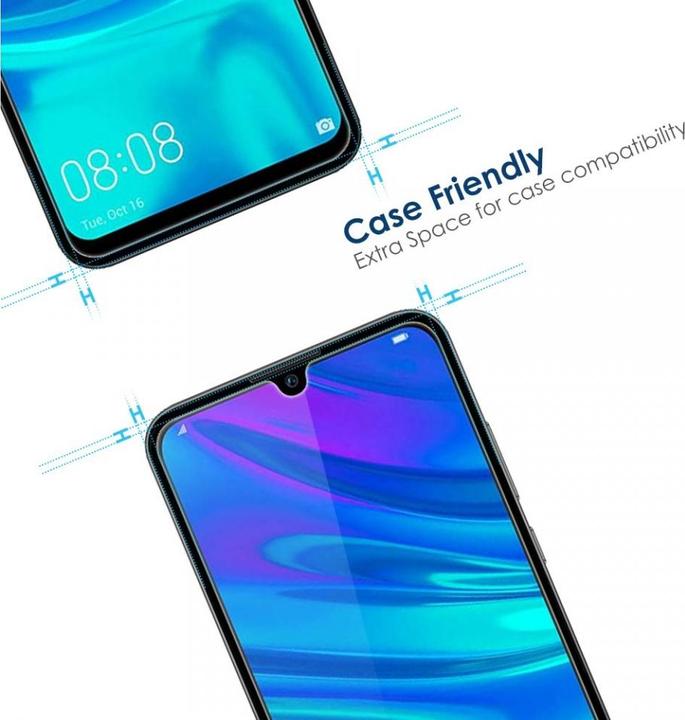 Produktbild Screenguard Huawei P Smart 2019 Panzerglas Schutzfolie Case Friendly Design (1 Stück, Huawei P Smart+ (2019))
