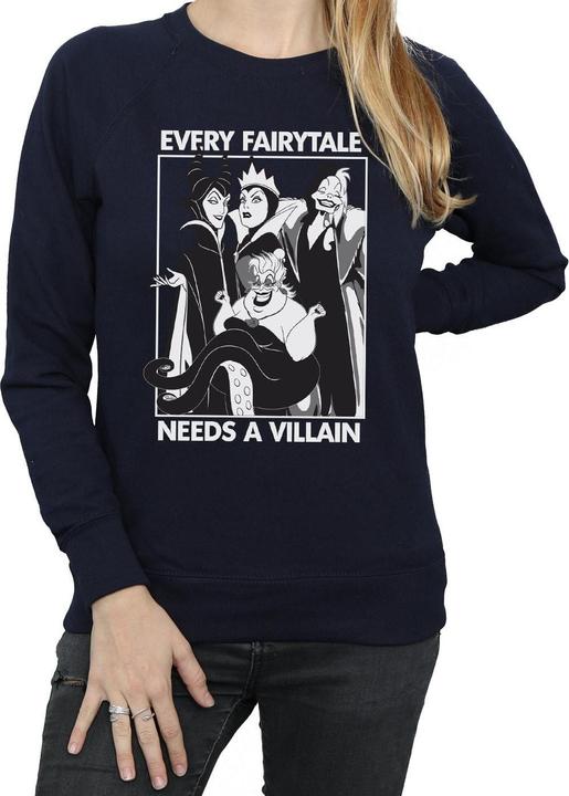 Actual product image Disney Princess Womens/Ladies Every Fairy Tale Needs A Villain Sweatshirt (XL)