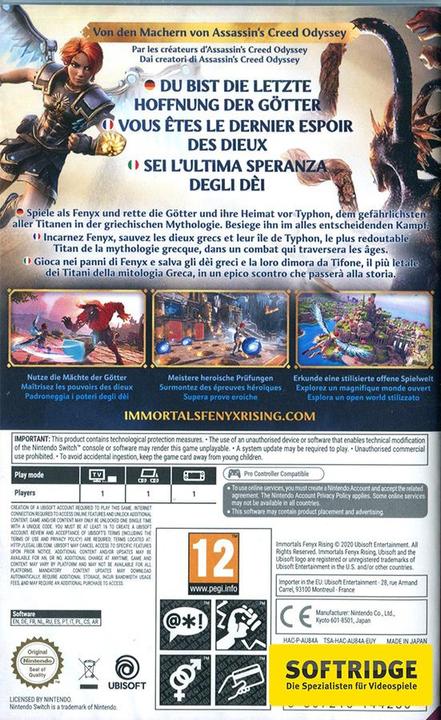 Produktbild Ubisoft Immortals Fenyx Rising (Switch, Multilingual)