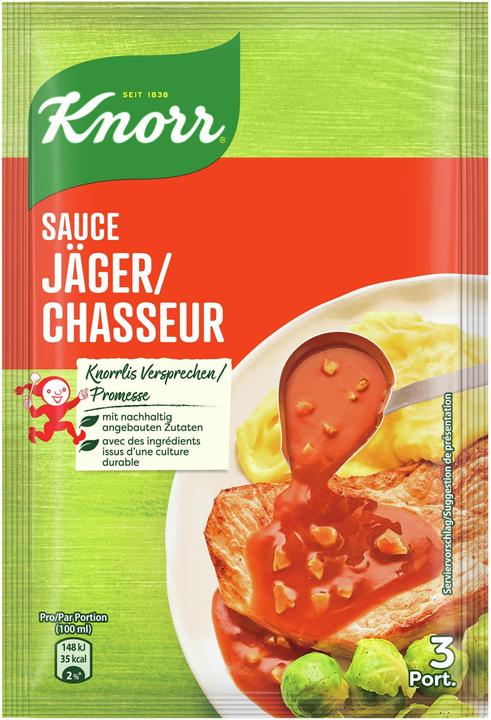 Image du produit Knorr Sauce chasseur en sachet, épice classique, pour assaisonner la viande & les pommes de terre (30 g)
