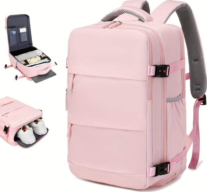 Image du produit PhoneLook Sac à dos de voyage pour avion avec compartiment ordinateur portable et chaussures et port USB