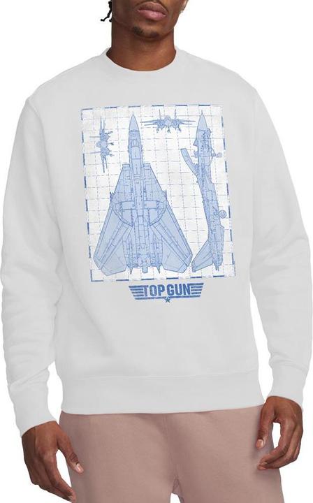 Actual product image Top Gun Unisex Adult Jet Diagram Sweatshirt (S)