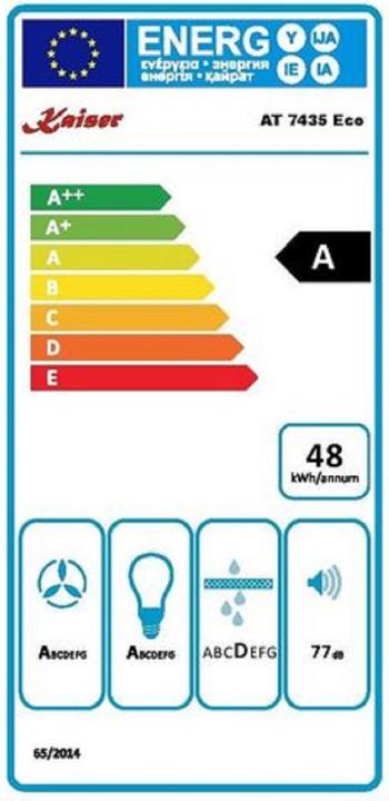 Label énergétique Kaiser AT 7435 Eco (Hotte murale)