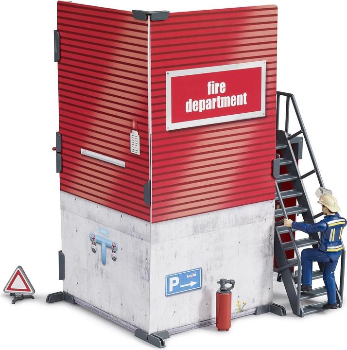 Image du produit Bruder bworld Caserne de pompiers avec pompier