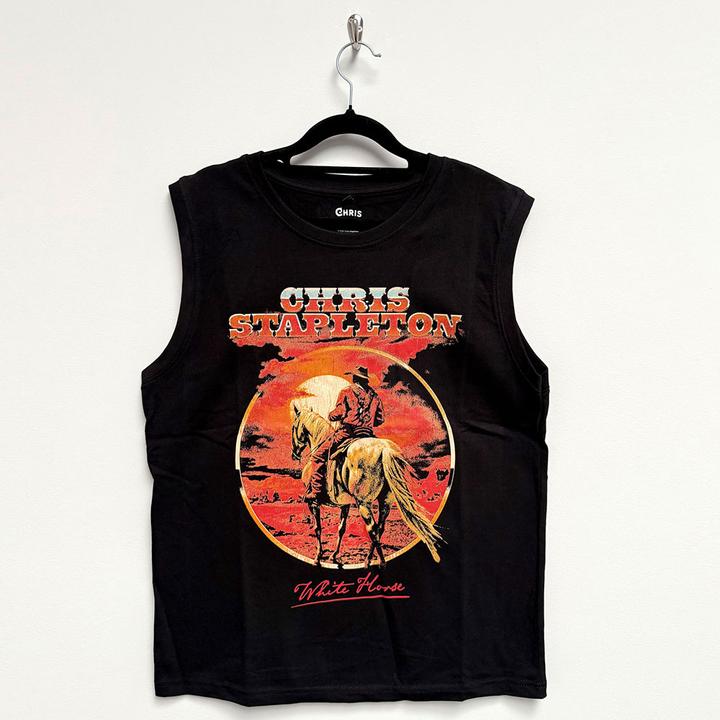 Chris Stapleton White Horse (Black) Tank (L)