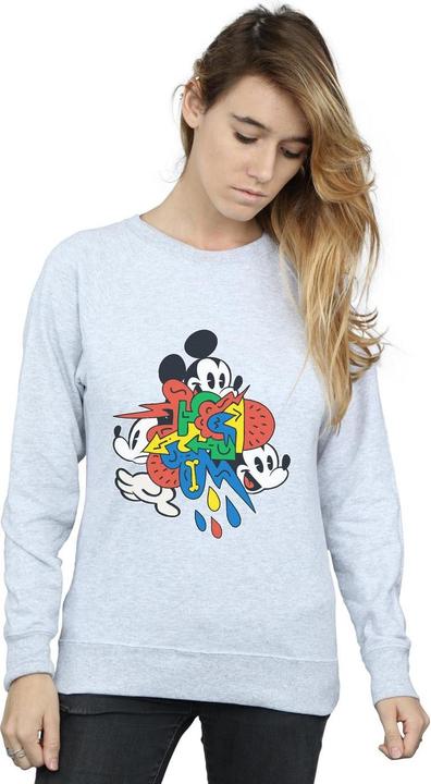 Actual product image Disney Womens/Ladies Mickey Mouse Vintage Arrows Sweatshirt (L)