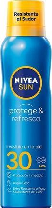 NIVEA Sun protect and refresh unsichtbares Sonnenspray SPF-30 extra wasserfest 200ml (Sonnenspray, SPF 30, 200 ml)