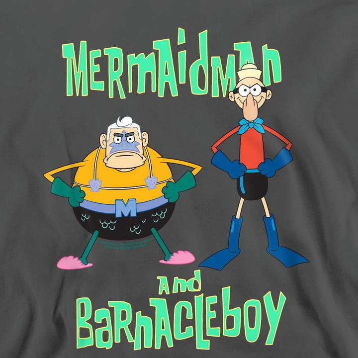 Immagine prodotto Spongebob Squarepants Felpa L'Uomo Sirena e il Ragazzo Barnacle Adulto Unisex (L)