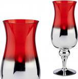Actual product image Giftdecor silver and red crystal candle holder (13 x 13 x 35 cm)