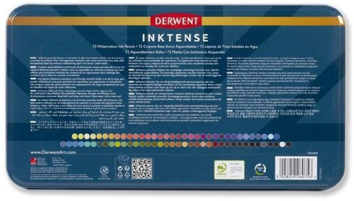 Immagine prodotto Derwent Matite acquerellabili permanenti Inktense (Multicolore, 72 x)
