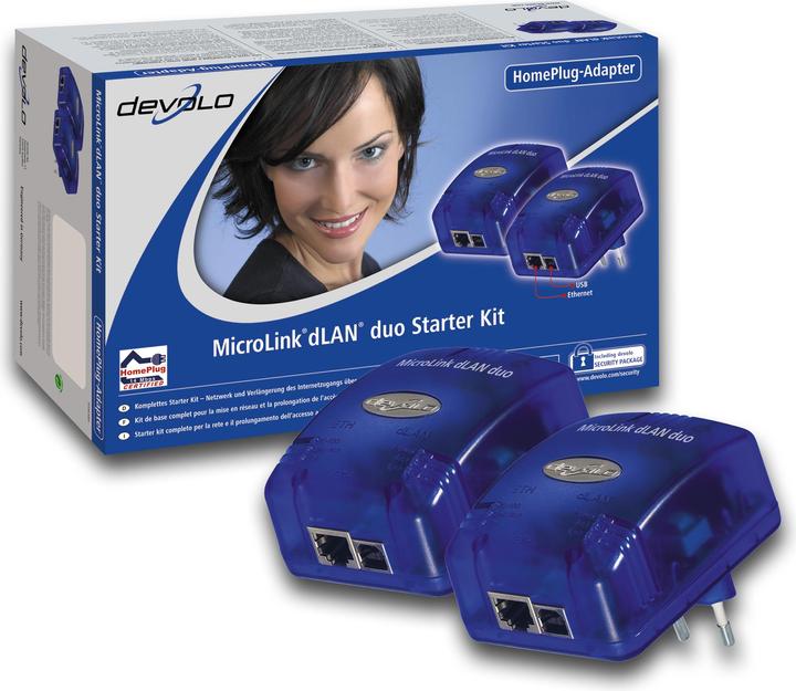 Devolo MicroLink dLAN duo Starterkit, USB/Ethernet (USB)