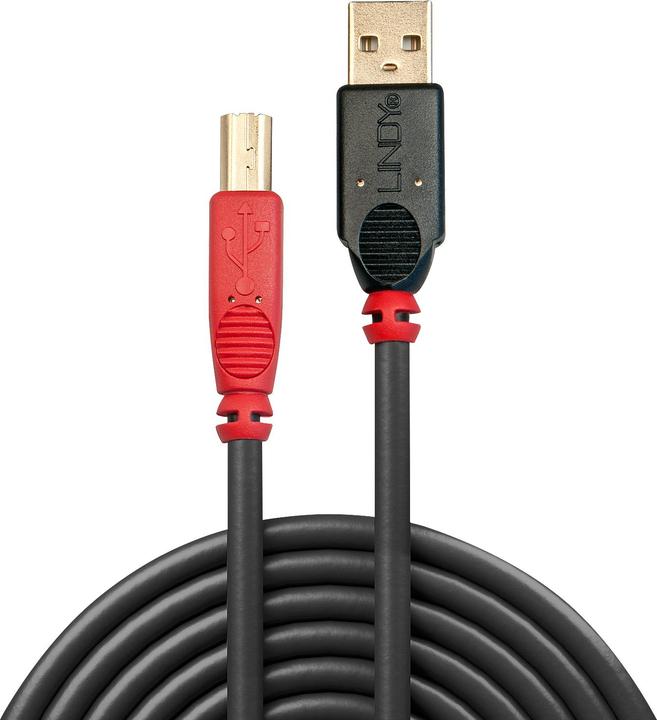 Immagine prodotto Lindy Cavo attivo USB 2.0 A/B 15m USB 2.0 ad alta velocità fino a 480MBit/s (15 m, USB 2.0)