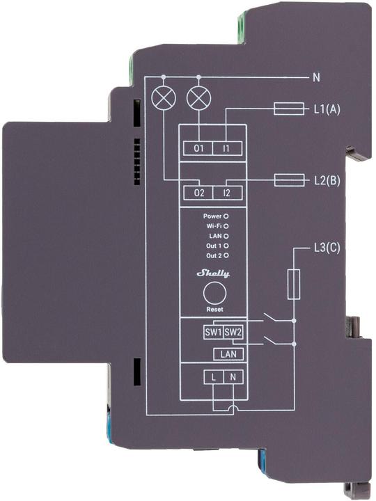 Produktbild Shelly Pro 2 (Schaltaktor)