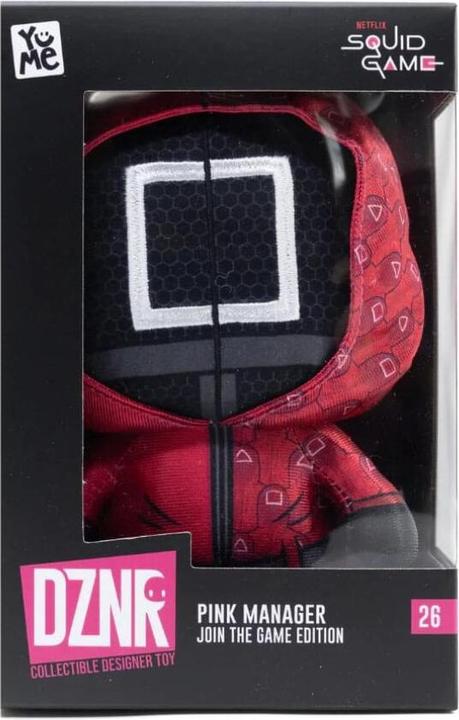 Actual product image YuMe Squid Game DZNR plush figure Masked Manager Join the Game Edition 18 cm