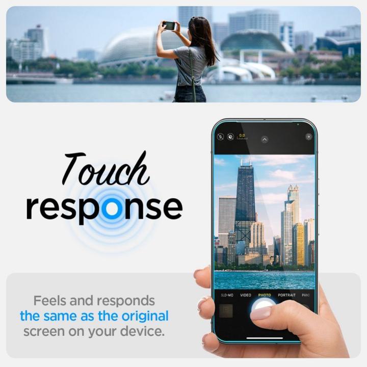 Actual product image Spigen EZ Fit Tempered Glass Clear Screen Protector Google Pixel 9 Pro XL 2-Pack (2 Piece, Google Pixel 9 Pro XL)