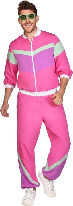 Actual product image Amscan 80s retro tracksuit pink unisex (L)