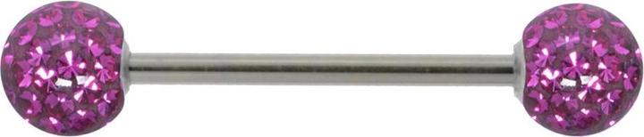 Image du produit Bijouteria Piercing langue (Cristallin, Acier chirurgical 316L, Résine époxy)