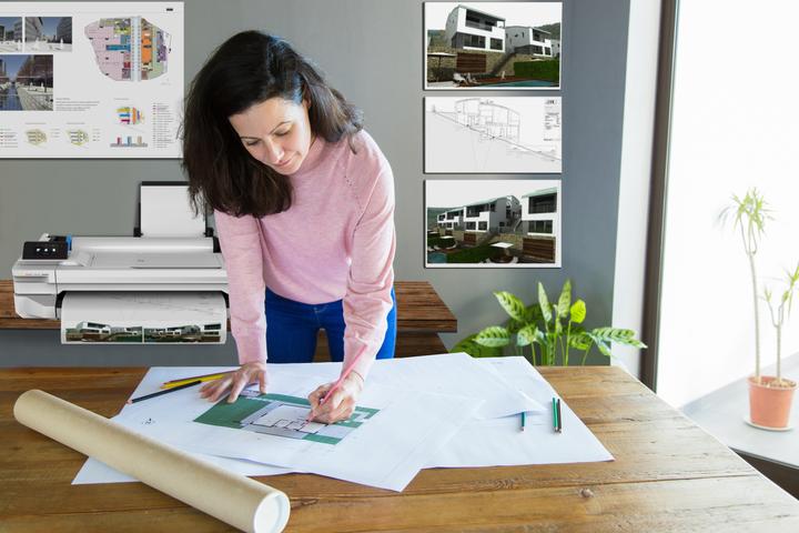 Actual product image HP T525, 24" DesignJet (Ink, Colour)