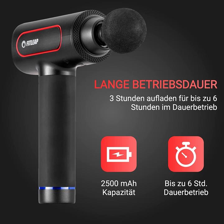 Immagine prodotto Fitleap Massagepistole, Massage Gun Pro mit 6 Köpfen und 6 Modi, USB-C Ladeanschluss