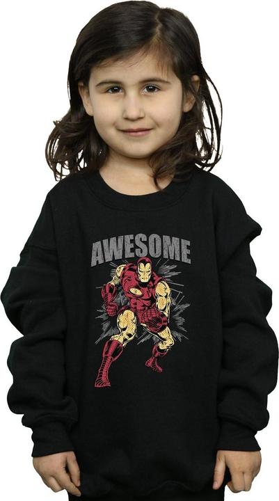 Actual product image Girls Awesome Iron Man Sweatshirt (140, 146)
