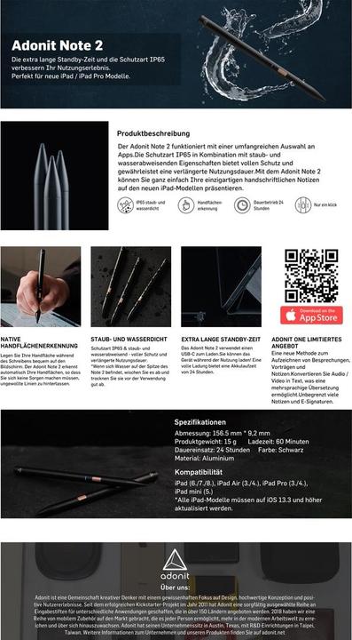 Actual product image Adonit mark 2
