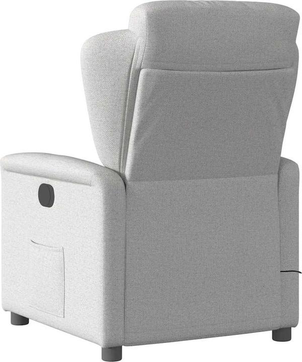 Actual product image VidaXL Massage chair cloud grey fabric