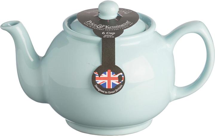 Image du produit Price & Kensington Price and Kensington Fine Stoneware Traditional, Pastel Blue 6 Cup teapot, 22 x 14 x 14 cm (1.10 l)