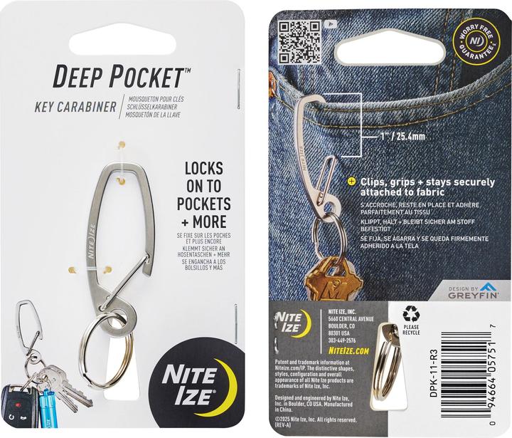 Produktbild Nite Ize Schlüsselkarabinerhaken mit tiefer Tasche