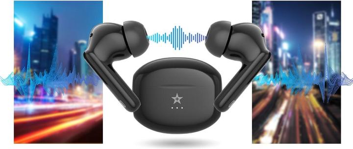 Actual product image Giewont RealSound PRO ANC ENC GWS800-1 kabellose Kopfhörer Schwarz (ANC, 3360 h, Wireless)