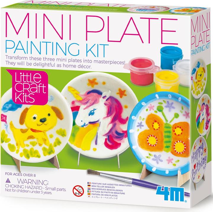 Actual product image 4M Creativity and Fantasy - Mini Plates Kit for Painting