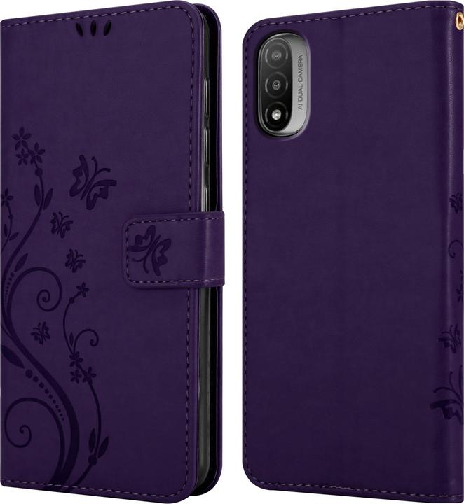 Produktbild Cadorabo Flower Book Hülle (Motorola E30, Motorola Moto E20, Motorola Moto E40)