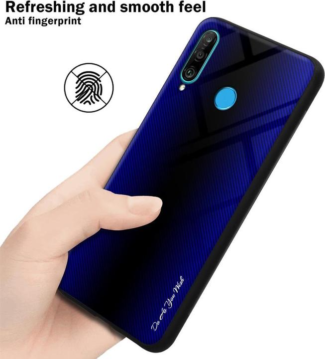 Produktbild Cadorabo TPU Gestreiftes Glas Cover (Huawei P30 Lite)