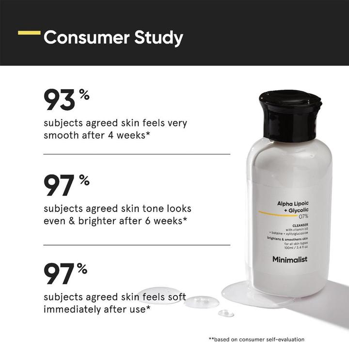 Produktbild Minimalist Alpha Lipoic + Glycolic 07% Cleanser (Gel, 100 ml)