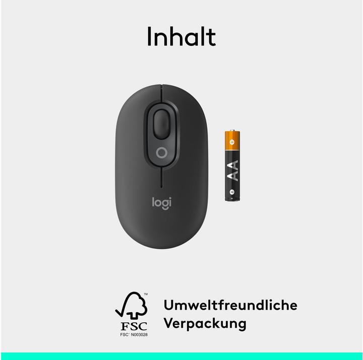 Produktbild Logitech POP Mouse mit personalisierbarem Emoji (Kabellos)