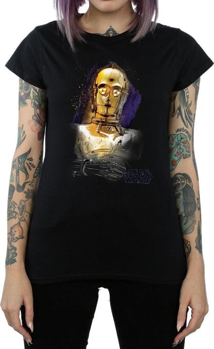 Actual product image Star Wars Womens/Ladies The Last Jedi C-3PO Brushed Cotton T-Shirt (XXL)
