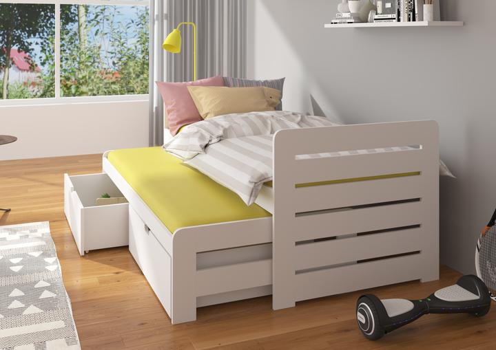 Image du produit ADRK Furniture Lit double avec matelas TOMI 200x90 (200cm x 90cm)