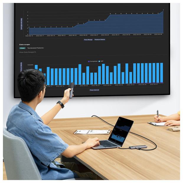 Produktbild Baseus Metal Gleam Series 9-in-1 Multifunctional Type-C HUB Docking Station (USB-C, 9 Ports)