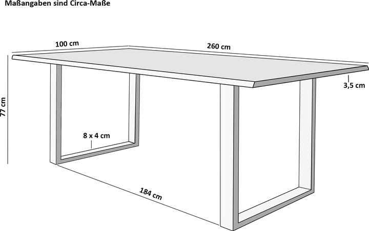 Actual product image SAM Milo (260 x 100 x 77 cm)