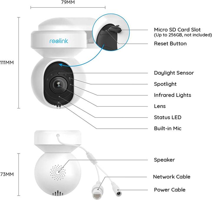 Produktbild Reolink E Series E540-5MP (2560 x 1920 Pixels)