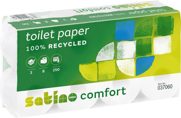 Actual product image Satino by Wepa Toilet paper Comfort Recycl (250 x)
