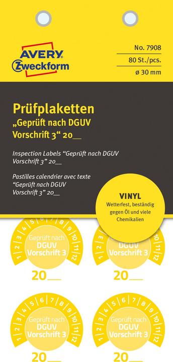 Actual product image Avery Test badges