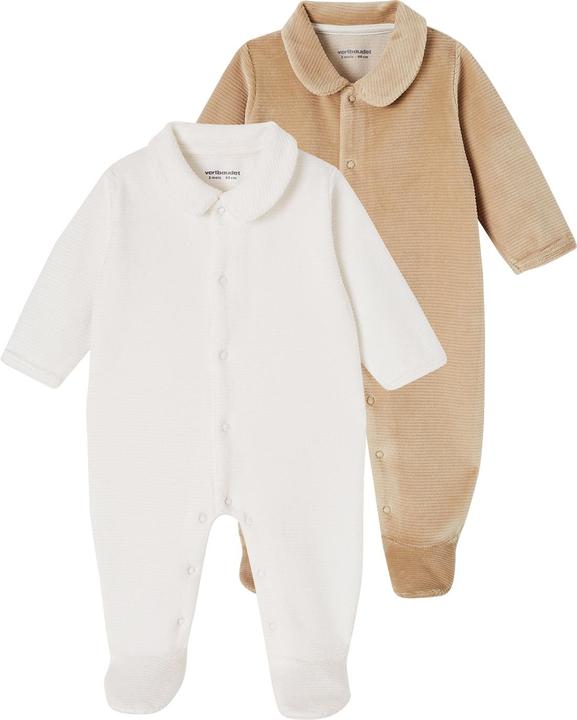 Vertbaudet 2er-Pack Baby Strampler aus Cordsamt