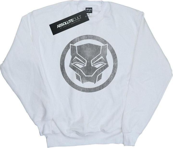 Black Panther Distressed Icon Baumwolle Sweatshirt