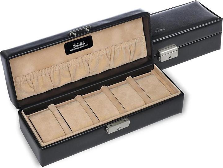 Produktbild Sacher 1015.010443 - Uhrenetui für 5 Uhren new classic schwarz (Leder)