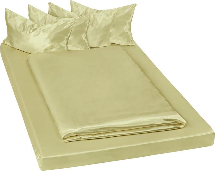 Produktbild tectake 2x Glanzsatin Bettwäscheset (Bettwäsche Set, 200 x 150 cm)