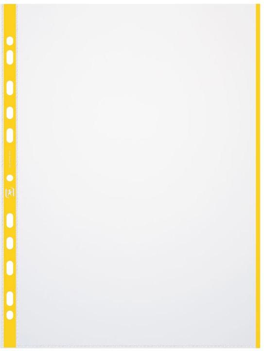 Actual product image Elba Brochure pockets, DIN A4 with coloured edge, PP, yellow 0.09 mm, crystal clear, open top (A4, 10 x)